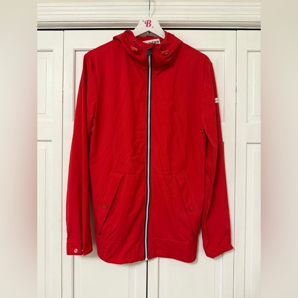 Hunter for Target Red Unisex Rain Jacket Nylon XS with Bag